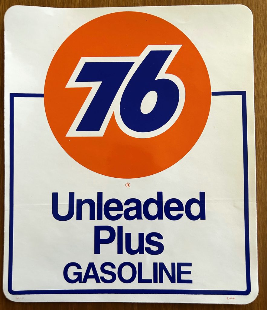 76 Unleaded Plus Gasoline Decal Sticker Sign Vintage | CrashDaddy ...